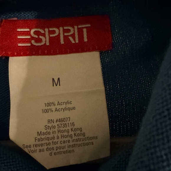 Esprit Blue Sleeveless Cowl Neck Sweater - Picture 3 of 3